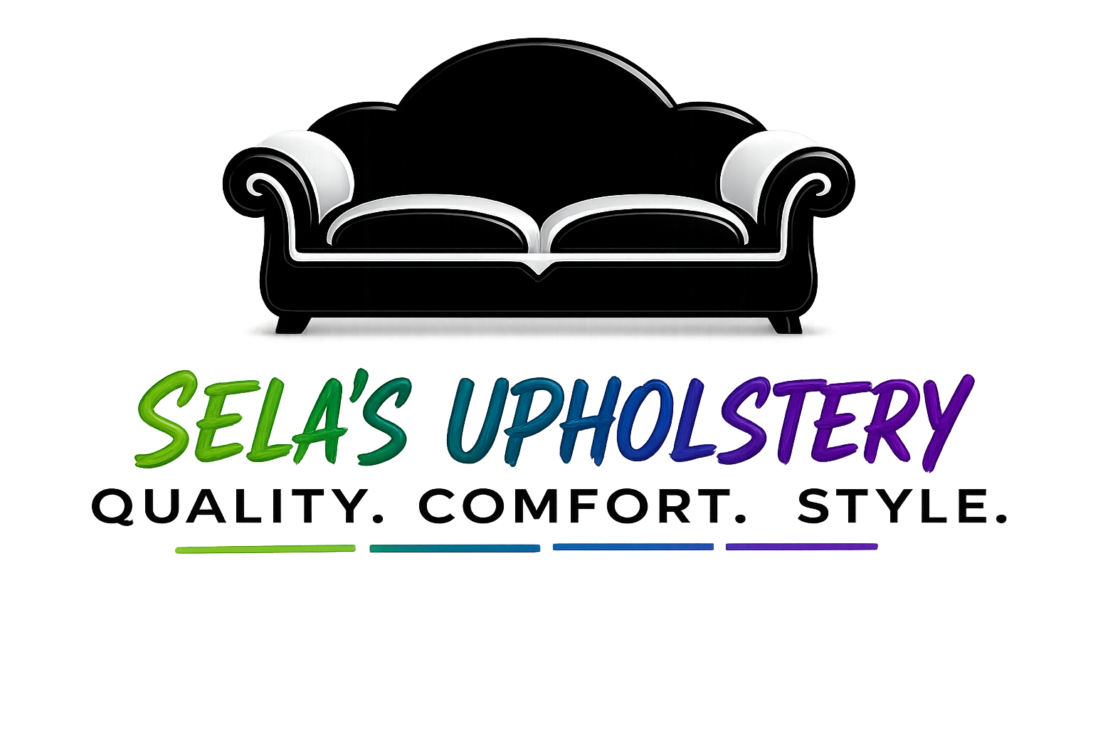 Sela's Upholstery Logo - Quality Upholstery, Comfort and Style